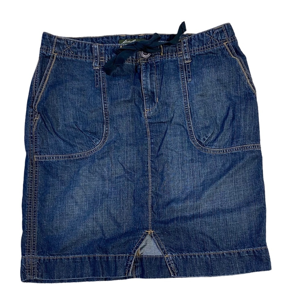 Eddie Bauer denim skirt with  pockets size 10p